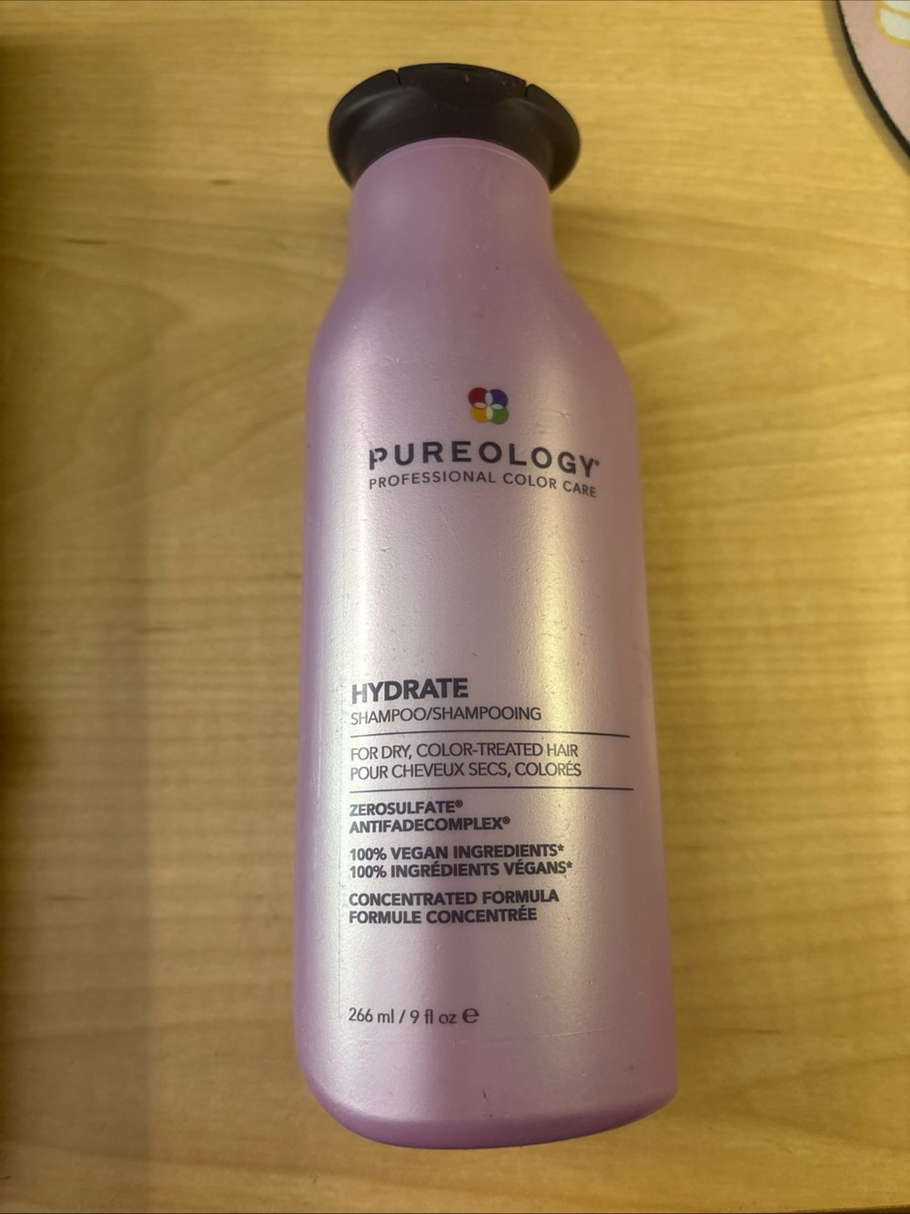 Pureology Hydrate Shampoo - Light Purple Bottle with Black Cap